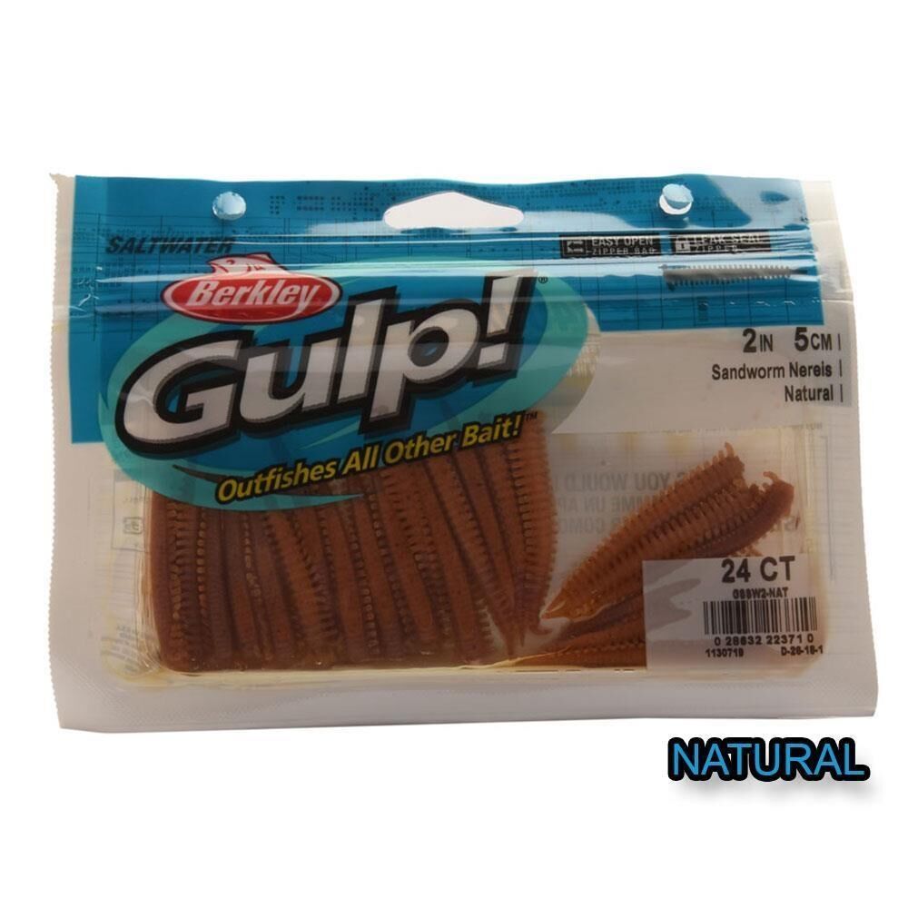 Berkley Gulp Saltwater Sandworm Sahte Kurt 5cm Natural (24 adet)
