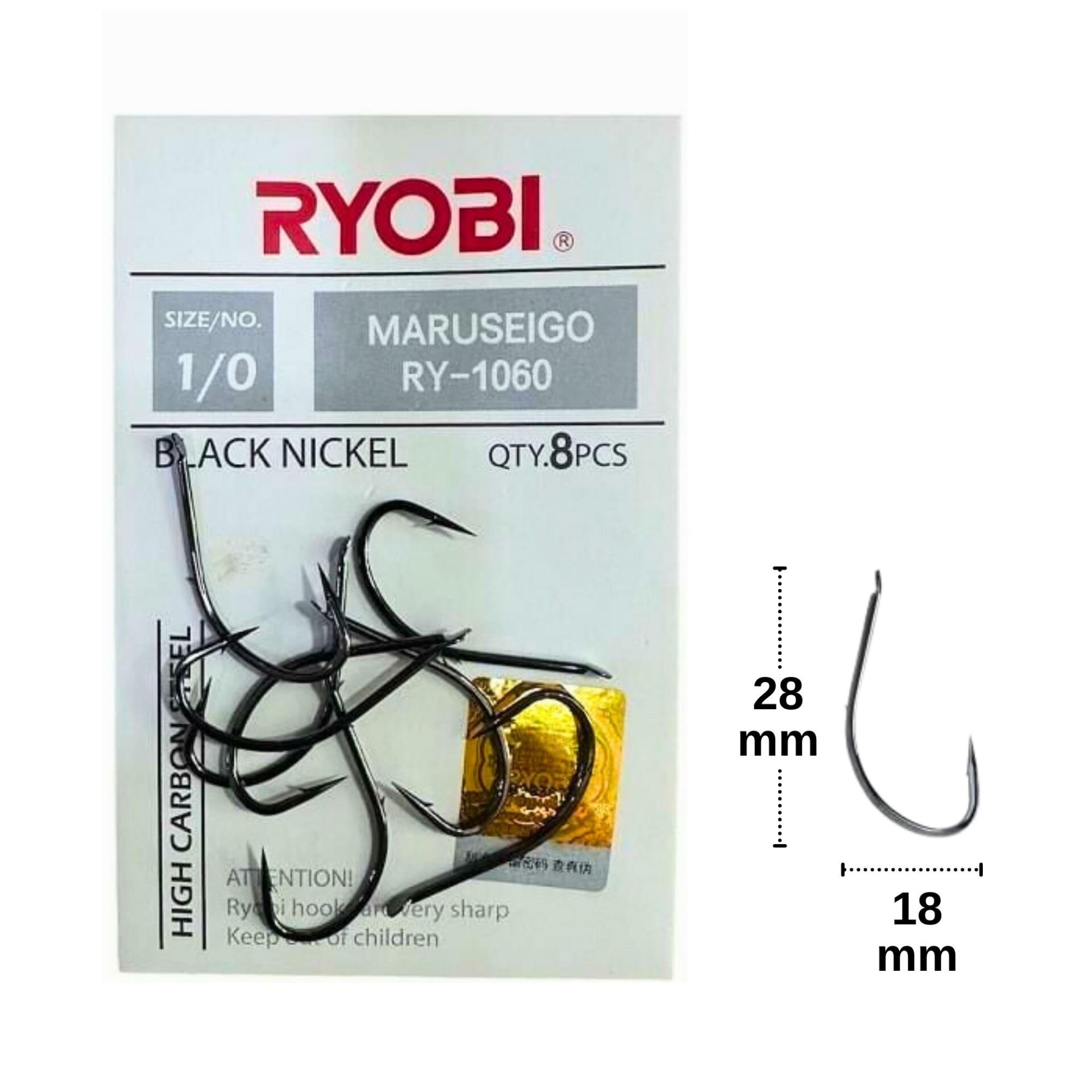 Ryobi Maruseigo RY-1060 No:1/0 İğne (8 adet)