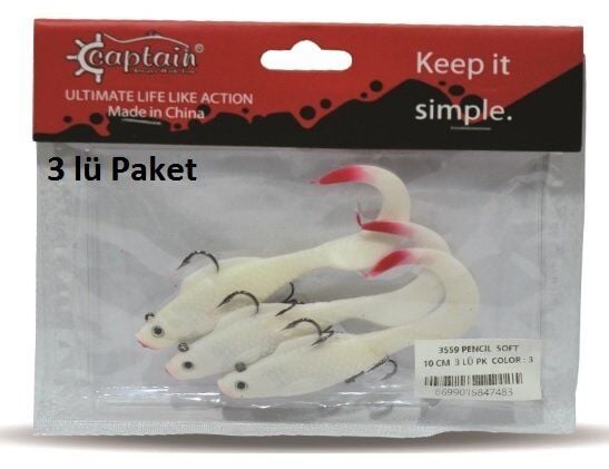 Captain 3559 Pencil Soft 10cm 12.5gr Silikon Yem Color:3