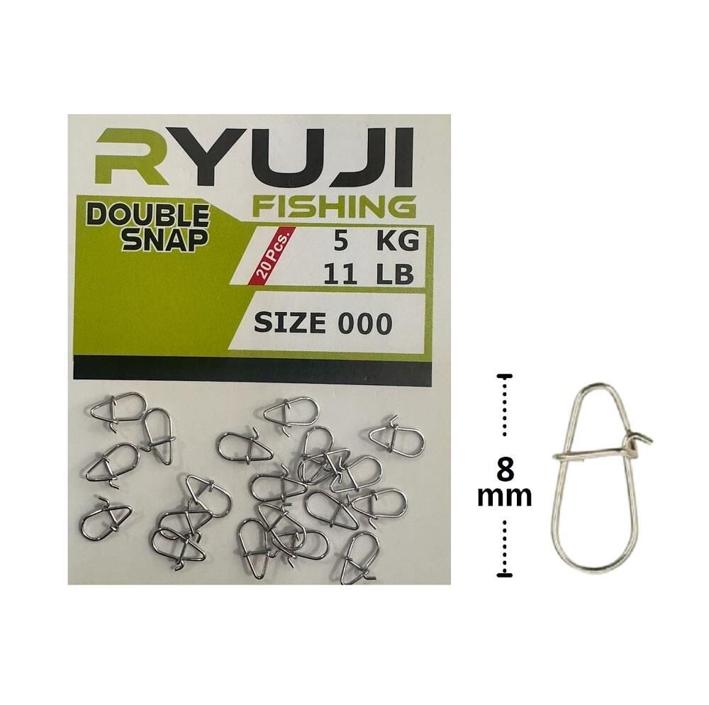 Ryuji Japanese Double Snap Klips No:000 (20 adet)