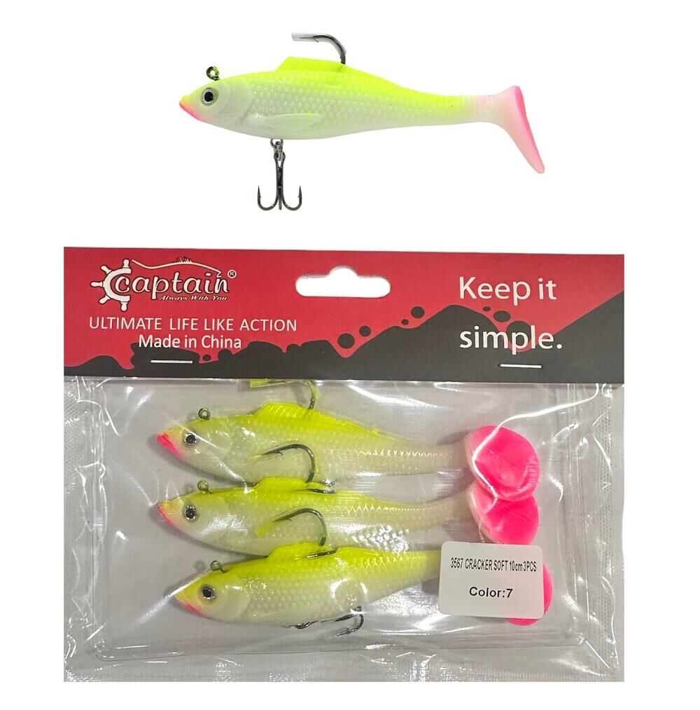 Captain 3567 Cracker Soft 10cm 18gr Silikon Yem 3 Adet Color:7