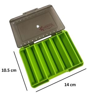 Captain 7223 Çift Taraflı Maket Yem Kutusu 12 Gözlü 14x10.5x3cm Yeşil