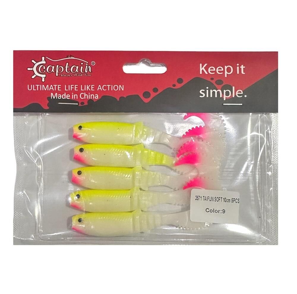 Captain 3571 Taifun Soft 10cm 5gr Silikon Yem Color:9 (5'li Paket)