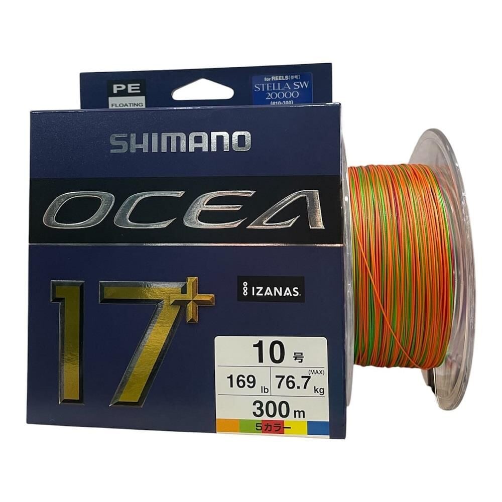 Shimano Ocea 17+ Braid 300mt 10PE 76.7kg İp Örgü Misina Multi Color