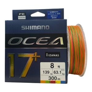 Shimano Ocea 17+ Braid 300mt 8.0PE 63.1kg İp Örgü Misina Multi Color
