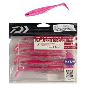 Daiwa Flat Junkie Duckfin Shad 4.2inch 11cm 8.6gr Silikon Yem 6 Adet Hirame Pink
