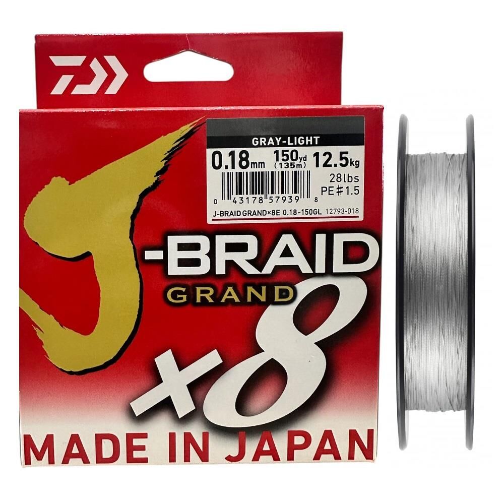 Daiwa J-Braid Grand 135mt 0.18mm 8X Gray Light İp Misina