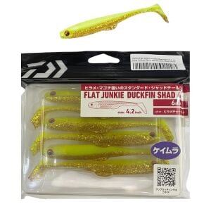 Daiwa Flat Junkie Duckfin Shad 4.2inch 11cm 8.6gr Silikon Yem 6 Adet Hirame Chart Gold
