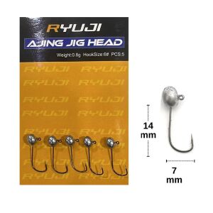 Ryuji Ajing 0.8gr No:6 Jig Head Zoka (5 Adet)