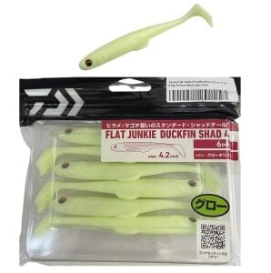 Daiwa Flat Junkie Duckfin Shad 4.2inch 11cm 8.6gr Silikon Yem 6 Adet Glow