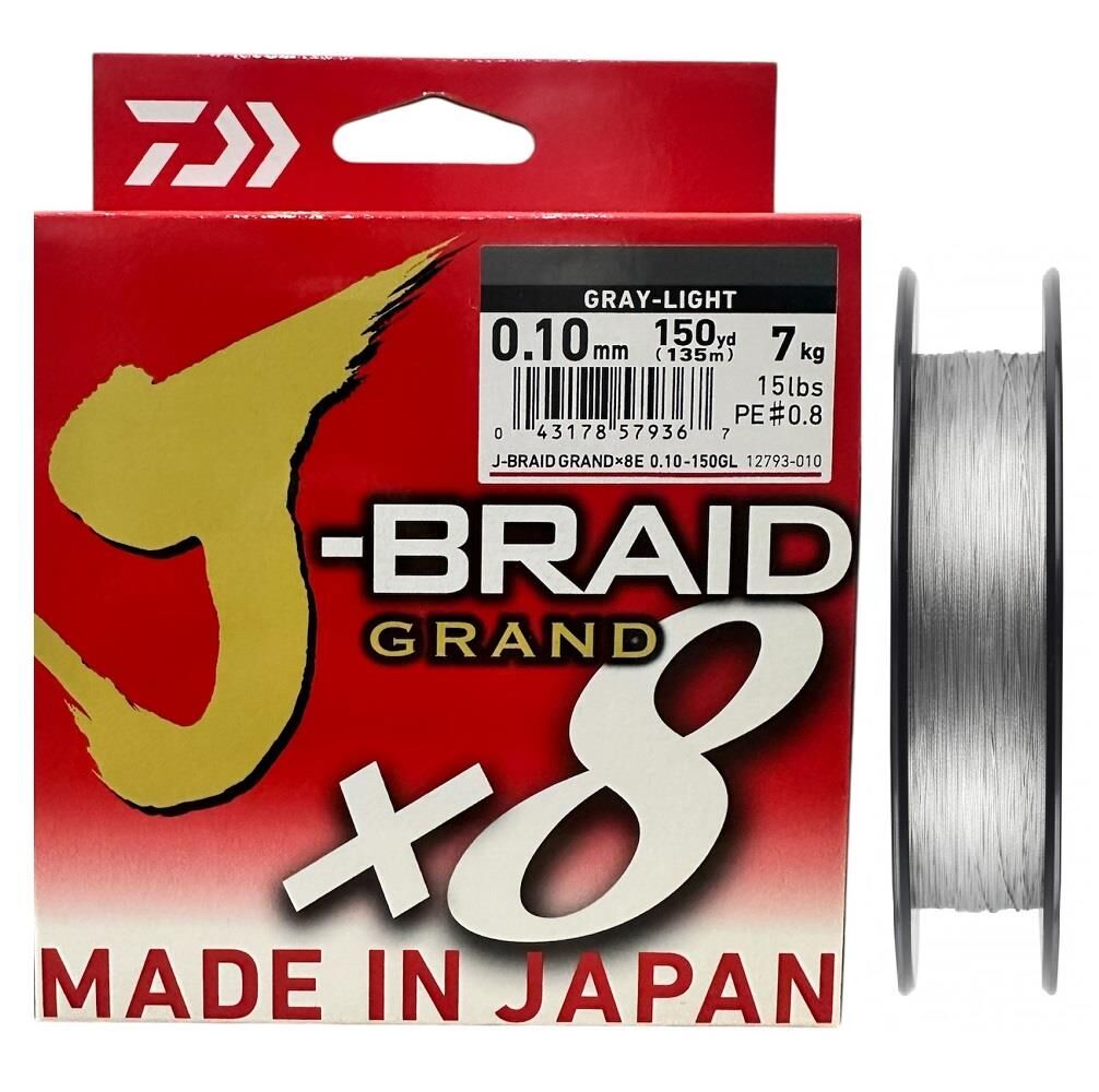 Daiwa J-Braid Grand 135mt 0.10mm 8X Gray Light İp Misina