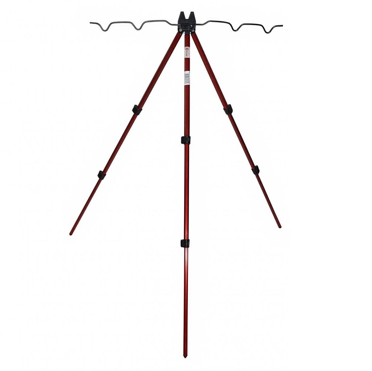 Captain 6803 Alüminyum Teleskobik 3 Ayaklı Olta Tripodu Kırmızı